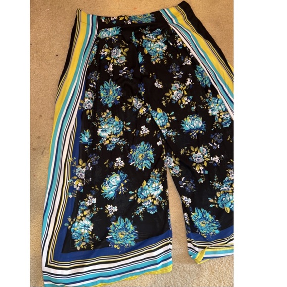 NWT Ashley Stewart Floral High Waist Palazzo Pants - Picture 7 of 7